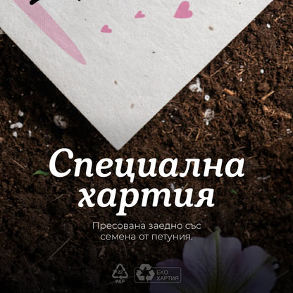 Цвете за любимото ми цвете (петуния) | Картичка за засаждане 🪴